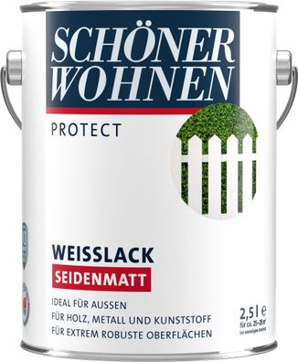 2,5L Schöner Wohnen Protect Weisslack seidenmatt weiss