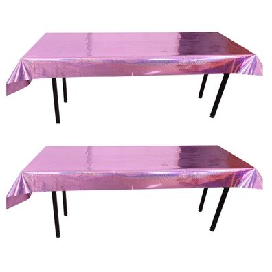 2er-Pack Folientischdecke 1m*2.7m Party-Tischdecken Pink