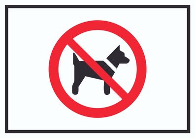 Mitführen von Hunden verboten Symbol Schild