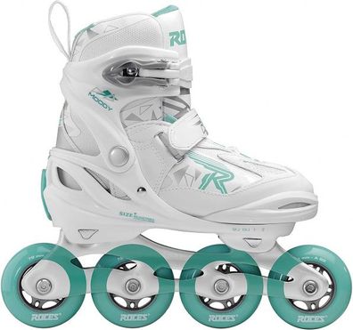 Inline-Skates Moody Tif 82A Weiß/Mintgrün Größe 36-40