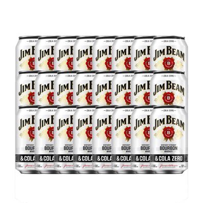 Jim Beam Cola Zero Original Mixgetränk Longdrink 330ml 24er Pack