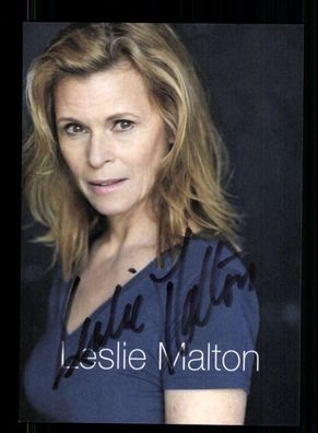 Leslie Malton Autogrammkarte Original Signiert ## BC 214321