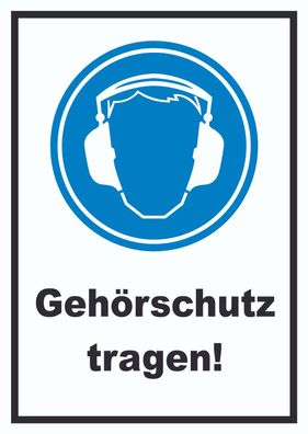 Gehörschutz tragen Schild