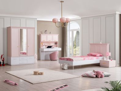 Odacix Jugendzimmer Set Rosa Teen 4-teilig 100x200 cm