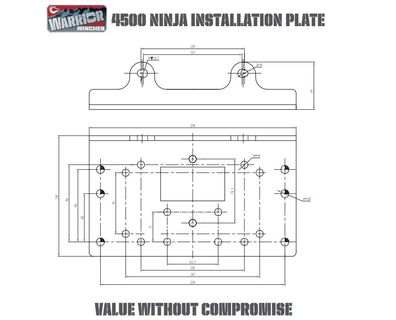 Bootswinde Elektrisch Seilwinde Boot Trailer Anhänger Warrior NINJA 4500LB 2 t 12 V