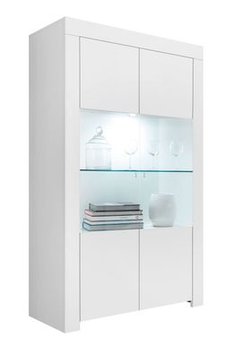 Vitrine in modernem Design Firenze 2-türig mit Glaseinsatz