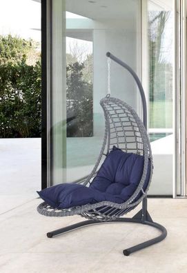 Raudi Garten Hängesessel Rest Swing Rattan mit Kissen