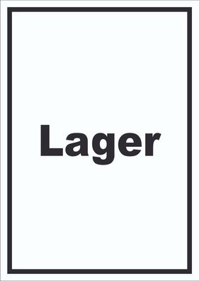 Lager Schild mit Text Storage Warenlager hochkant