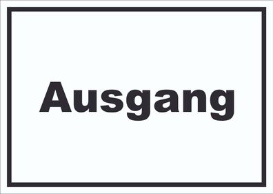 Ausgang Schild mit Text Exit Schluss waagerecht