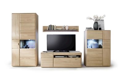 Torro Wohnwand 4-teilig mit Highboard Rechts oder Links