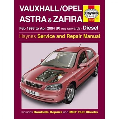 Opel Astra Zafira Vauxhall 1998-04.2004 Diesel Reparaturanleitung Haynes