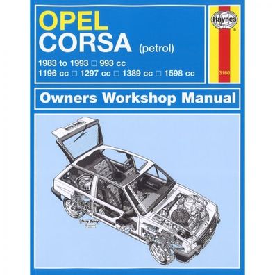 Opel Corsa A 1983-1993 Benzinmotoren Reparaturanleitung Werkstatthandbuch Haynes