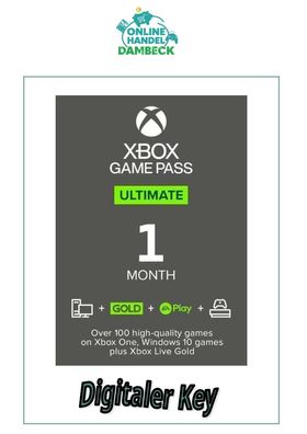 Xbox Game Pass Ultimate - EU 1 Monat (NON-STACKABLE), Game Key