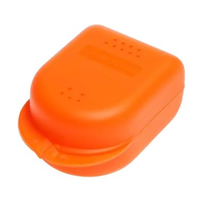 Zahnspangenbox für Kinder, orange | Beutel (14 Stück)