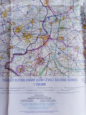 Luftfahrtkarte Transit Flying Chart Low Level 2nd Series Enschede 1:250,000