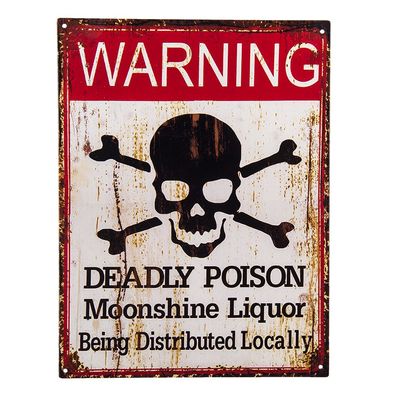 Clayre & Eef Textschild 25x33 cm Beige Rot Eisen (Gr. 25x1x33 cm)