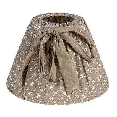 Clayre & Eef Lampenschirm Ø 25x16 cm Beige Textil Rechteck Blumen