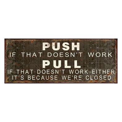 Clayre & Eef Textschild 50x20 cm Braun Weiß Eisen (Gr. 50x1x20 cm)