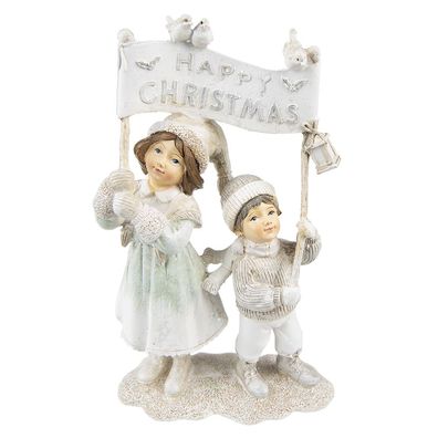 Clayre & Eef Figur Kinder 23 cm Beige Polyresin (Gr. 14x7x23 cm)