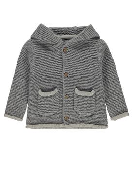 1842807 Kanz Strickjacke mit großer Kapuze Happy Grey