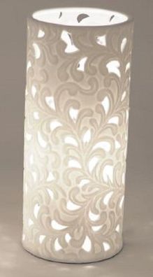 662408 Lampe Harmonie Romantik 12 x 28cm Weiss NEU