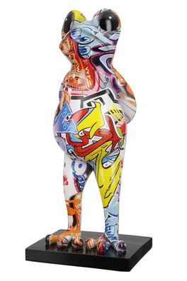 37812 Poly Skulptur Frosch Street Art Länge 10cm, Breit 12,5cm, Höhe 30,5 cm