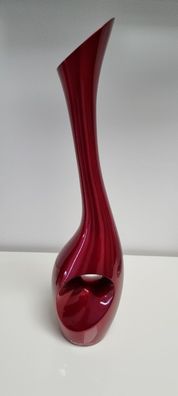 10.2.100 Lawo Lacquervase Vase LAWO Rot Design Designvase Holz