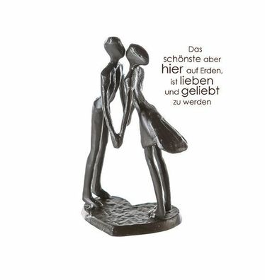 74779 Design Skulptur "Heartbeat" Eisen . brüniert Höhe 15cm Breite 11cm