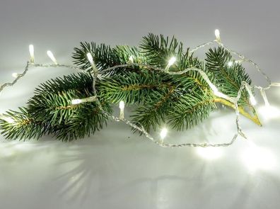 633255 Lichterkette 250cm mit 50 LED warm weiß leuchtend mit Netz Adapter