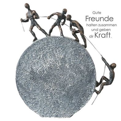 79125 Skulptur Lifting aus Kunstharz broncefinish Höhe 35 cm Breite 31,5 cm