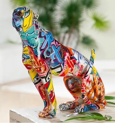 37543 Gepard Street Art mehrfarbig, Graffiti-Design Raubkatze Panther Leopard