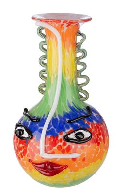 51897 Glasart Gesichtsvase Salvato Gesichtsmotiv Mehrfarbig Höhe 34 x 21 x 20cm