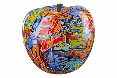 37150 Apple Street Art Apfel XL Kunstharz Durchmesser 29cm Höhe 27,5cm Bunt