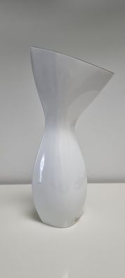 10.9.300 Lawo Lacquervase Vase LAWO Weiss Schwarz Holz Design Designvase