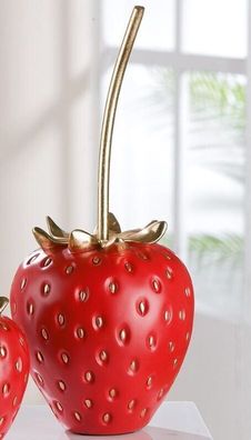 34496 Dekoobjekt Erdbeere Frutilla Kunstharz rot Höhe 35cm Durchmesser 15cm