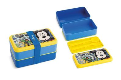 81310 Lunchbox Mickey aus Kunststoff mehrfarbig Breite 18 x Höhe 10 x Länge 10cm