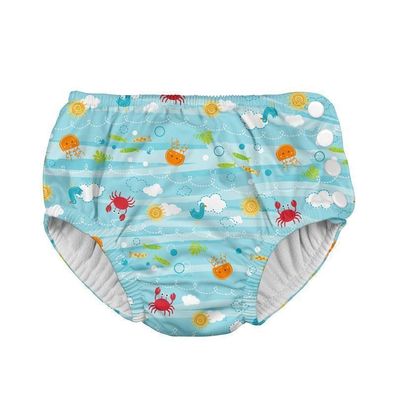 Iplay Ruffle Swim Diaper Badewindel Schwimmwindel Light Aqua Sea Friends