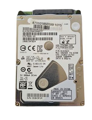 HGST HTS725032A7E630 2,5" Zoll HDD Festplatte 320 GB SATA für Notebook Mini PC