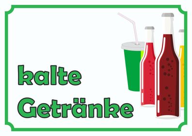 kalte Getränke Schild