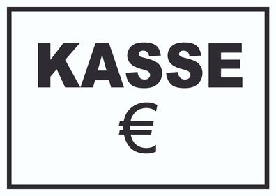 Kasse Schild