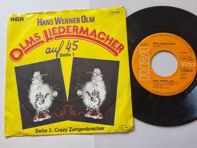 Hans Werner Olm - Olm Liedermacher auf 45 7'' Vinyl Germany