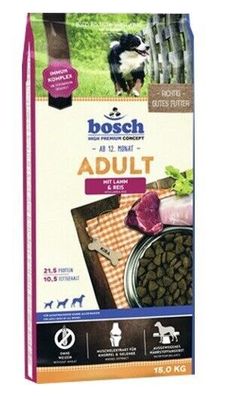 15kg Bosch Adult Lamm & Reis Hundefutter Trockenfutter Tierfutter Blitzversand