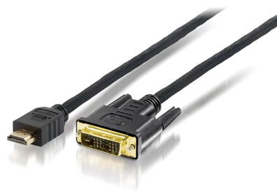 Equip 119325 HDMI-Kabel Equip HDMI A -> DVI(18 + 1) St/St 5.00m sw