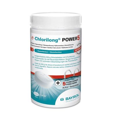 Bayrol Poolwasserdesinfektion e-Chlorilong® POWER5 200 g 1 kg