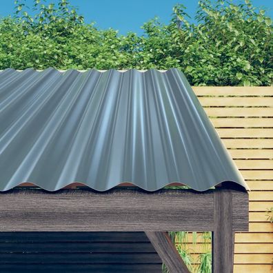 vidaXL Dachpaneele 36 Stk. Verzinkter Stahl Grau 60x36 cm