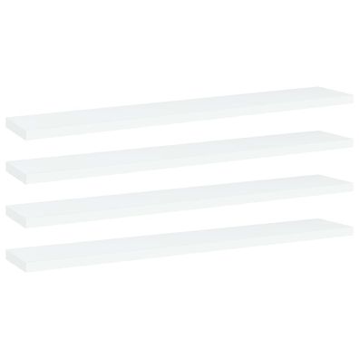 vidaXL Bücherregal-Bretter 4 Stk. Weiß 60x10x1,5 cm Holzwerkstoff