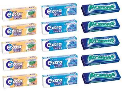 Wrigley`s Extra & Airwaves Kaugummi Dragees 3x5 Dragees