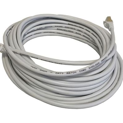 10m Patchkabel Netzwerkkabel CAT7 rund grau Internet Patch Kabel