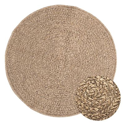 vidaXL Teppich 90 cm Jute-Optik Innen und Außen