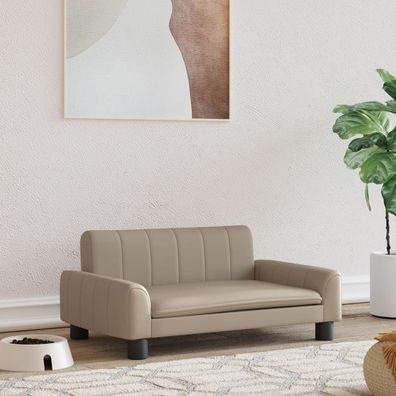 vidaXL Hundebett Cappuccino-Braun 70x45x30 cm Kunstleder